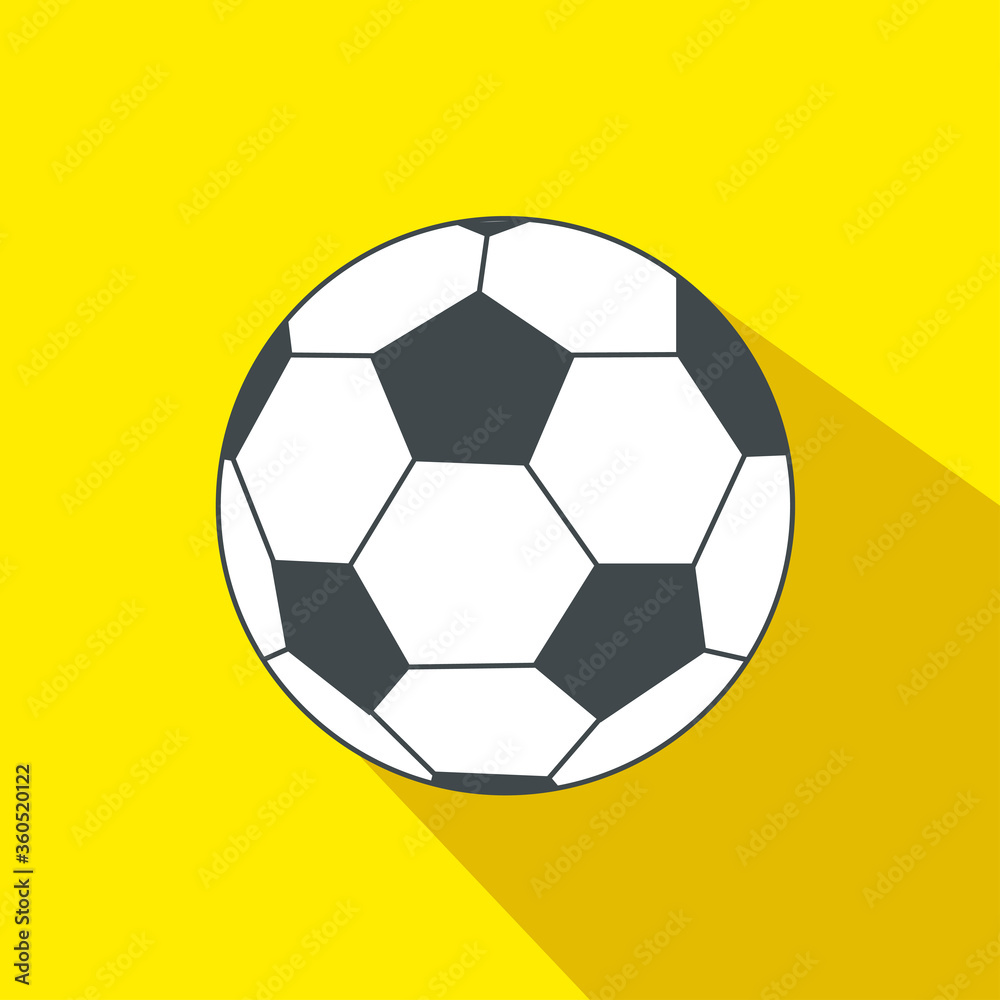 Soccer ball cartoon flat icon. Brazil. Vector illustration.