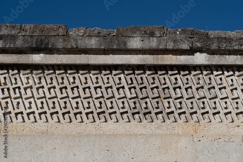 Mexican geometric design stone fretwork