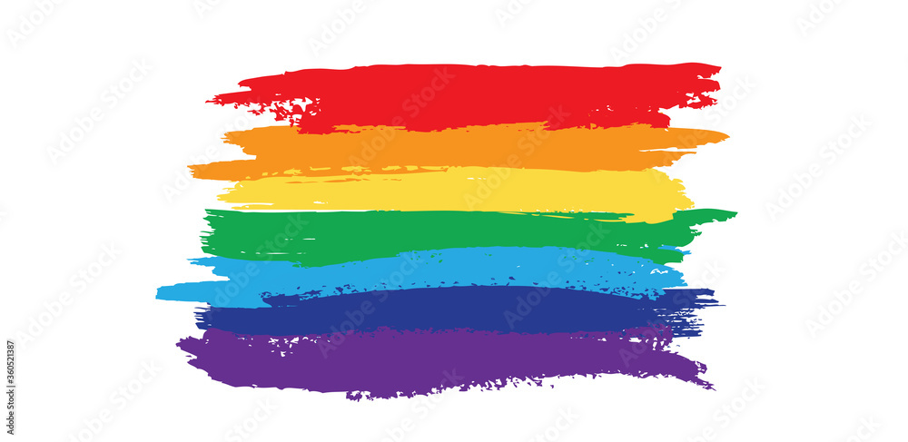 LGBT concept. Flag Pride Rainbow Lgbt Lesbian. Vector hand drawn