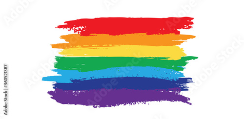 LGBT concept. Flag Pride Rainbow Lgbt Lesbian. Vector hand drawn