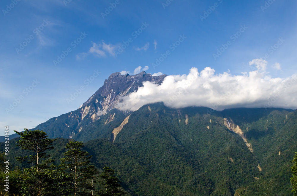 Mount Kinabalu scenic view in Sabah Borneo, Malaysia.