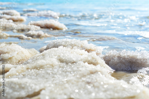 Dead Sea salt crystals mineral natural formations © Anastasia