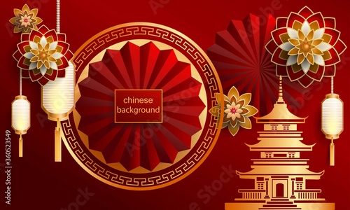 Chinese background / Vector Illustration / greetings card, invitation, posters, brochure, calendar, flyers, banners