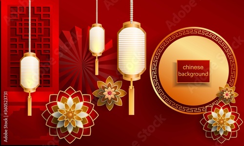 Chinese background / Vector Illustration / greetings card, invitation, posters, brochure, calendar, flyers, banners