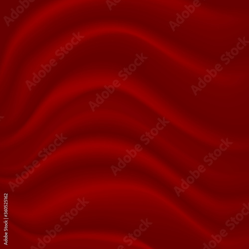 Red draped silk fabric texture. vector illustration