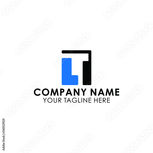 LT logo abstract letter. This logo icon combines with abstract shapes in a creative way. It looks like the letters L and T.