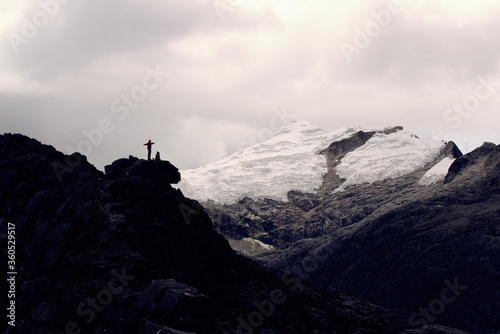 mountain in the clouds