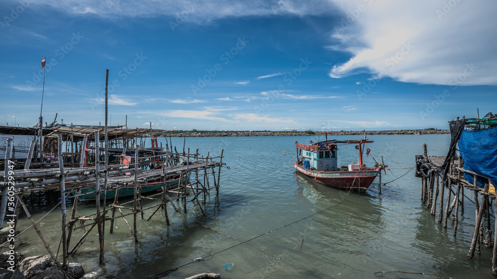 Fishing Boats With Wharf