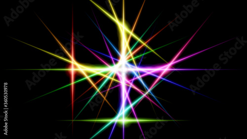 Abstract background with glowing lines.Vector design made of colorful glowing lines composition