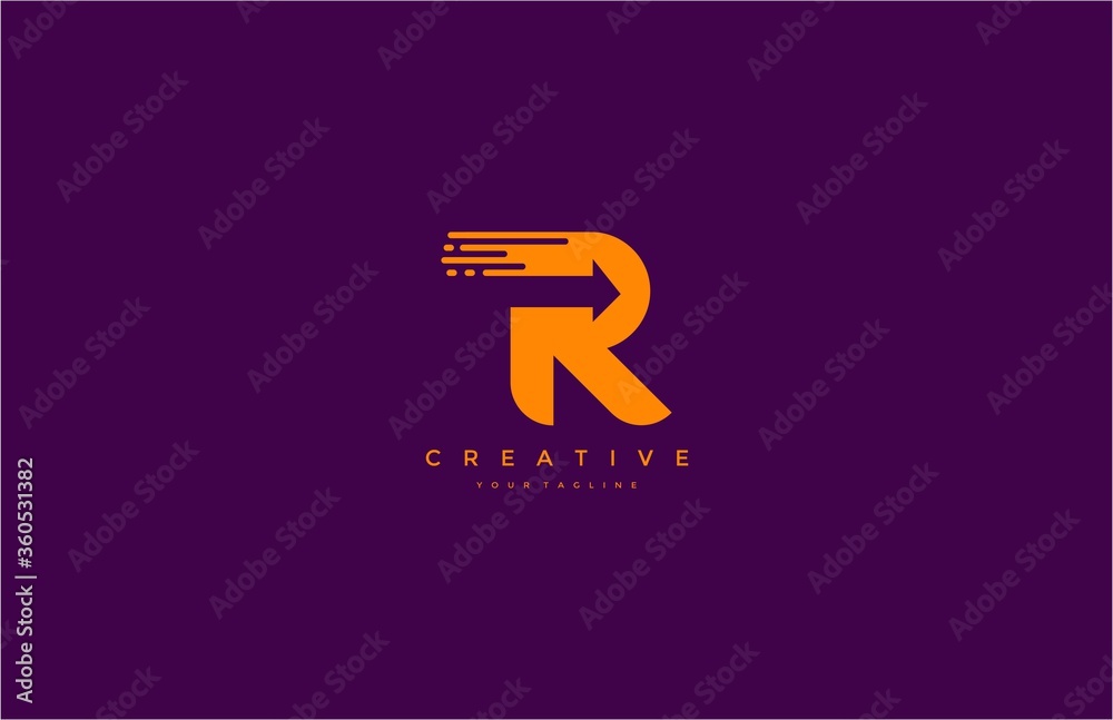 Fast Element R Letter Logo Fast Element R Letter Logo