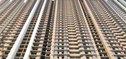High apartment building low angle shot