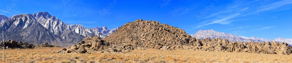 Alabama Hills with Sierra Nevada in the background Alabama Hills with Sierra Nevada in the background
