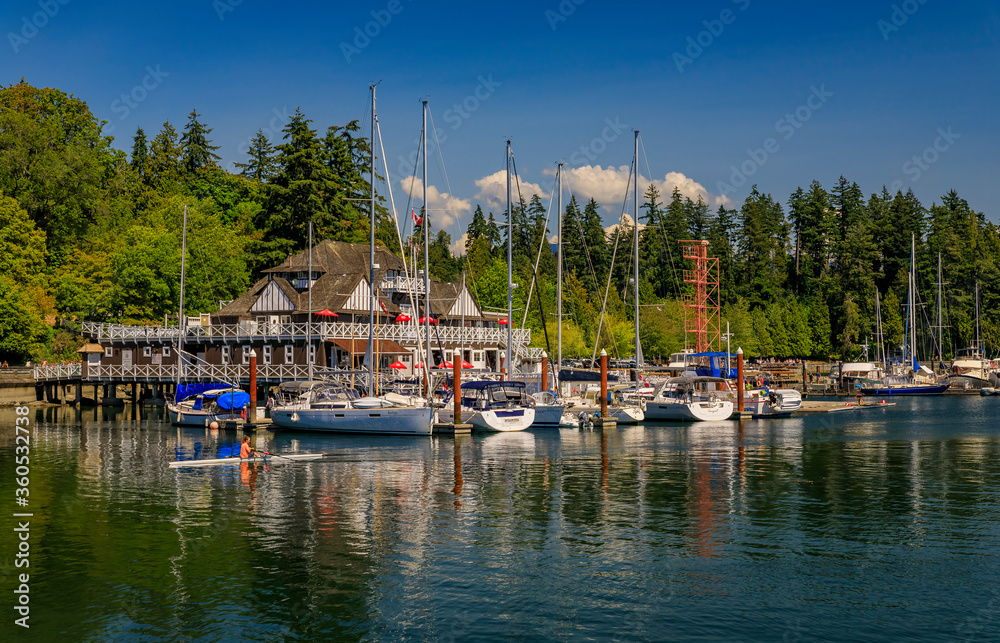 Kayak by the Rowing Club in Stanley Park in Vancouver Canada