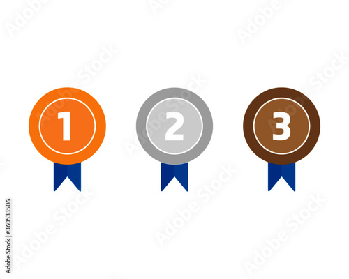 medal icon on white background - medal icon trendy and modern medal symbol for logo, web, app, UI. Ranking, popularity, customer satisfaction, competition concept