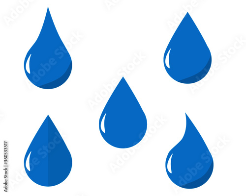 Rain drop / water drop droplet vector icon for drink, water, rain, sanitization, humidity, moisture, hydration concept