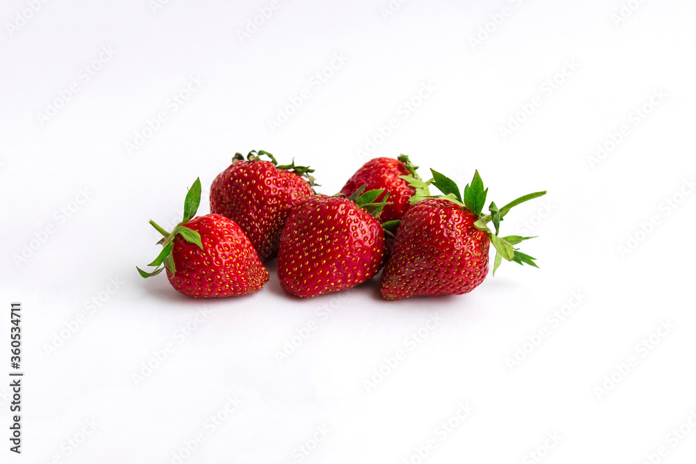 Ripe red strawberry isolated on white background Ripe red strawberry isolated on white background