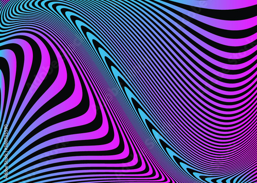 Wavy striped texture in contrasting colors.