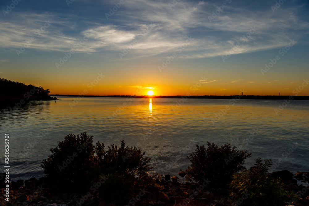Sunset at Thunderbird lake.