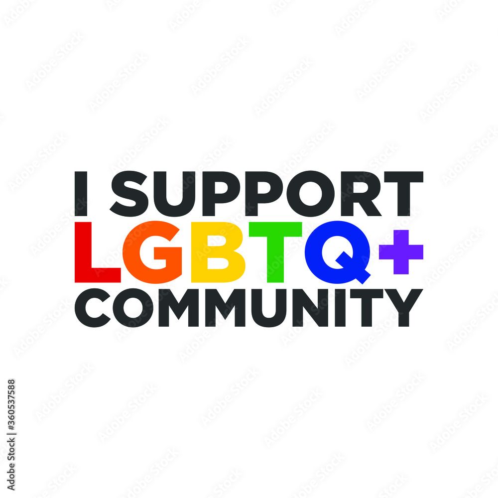 LGBTQ Plus Rainbow Flag Lesbian Gay Bisexual and Transgender Pride Vector Template Design Element LGBTQ Plus Rainbow Flag Lesbian Gay Bisexual and Transgender Pride Vector Template Design Element