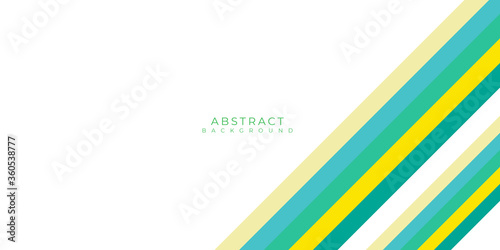 Abstract modern green yellow tosca lines background vector illustration on white background with copy space or blank space