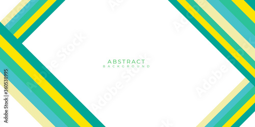 Modern yellow and green design template for poster flyer brochure cover on white background. Graphic design layout with triangle graphic elements and space for photo background and presentation design