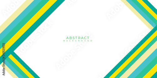 Abstract template elegant header and footers green lime yellow line stripe light template on white background with copy space.