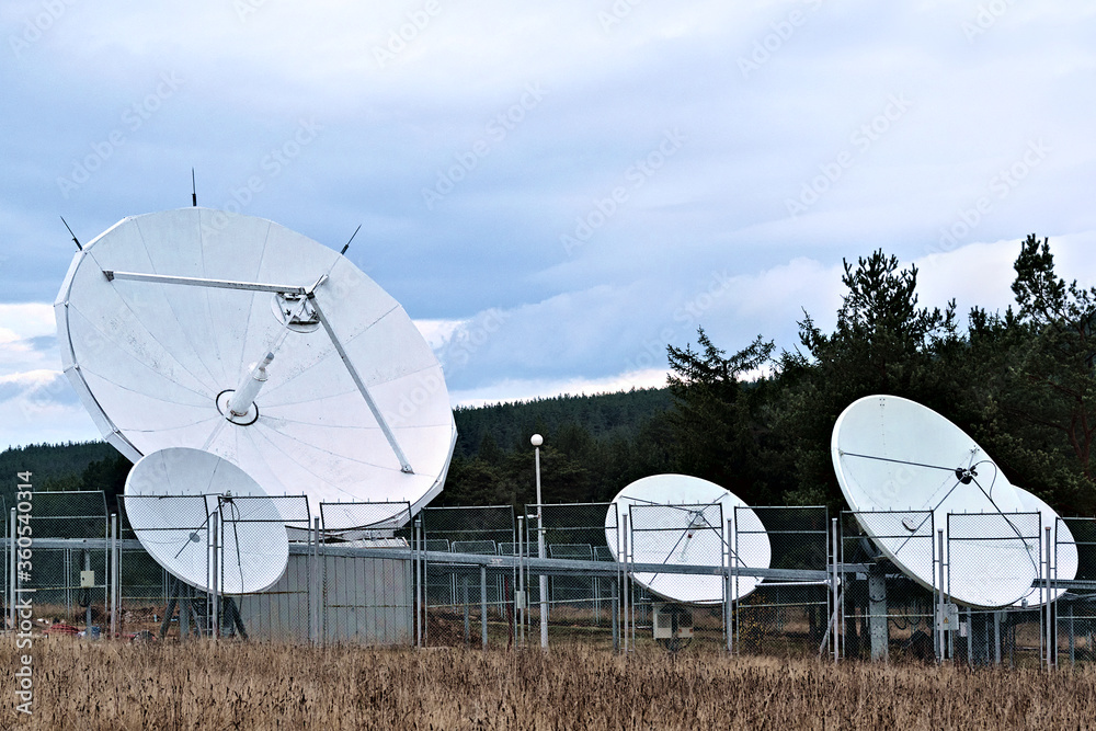 Large satellite dishes - Plana mountain observatory, Bulgaria Large satellite dishes - Plana mountain observatory, Bulgaria