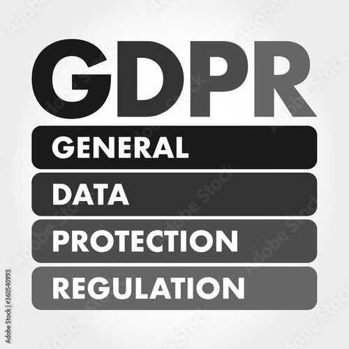 GDPR - General Data Protection Regulation acronym  technology concept background