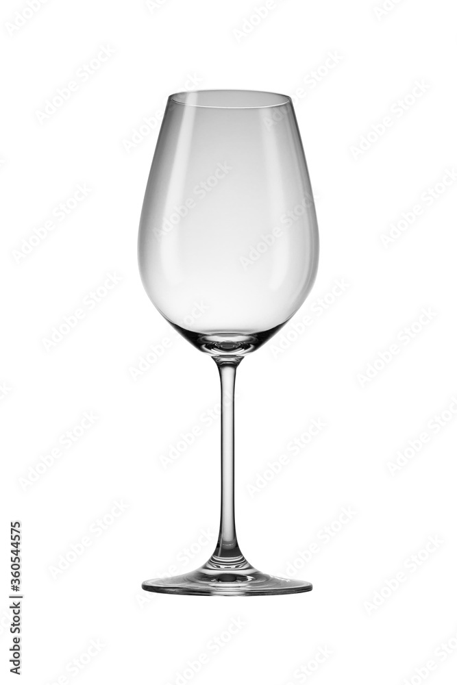 The glass of yogurt isolated on white background. Top view at an angle. For design.