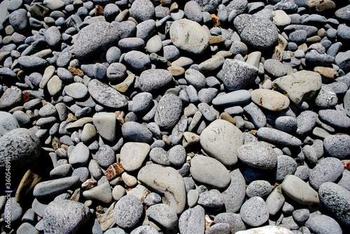 Pebbles on the sea beach.