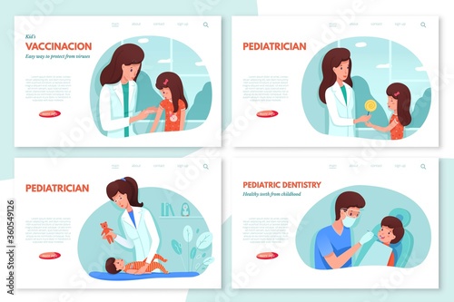 Pediatric department service landing page set