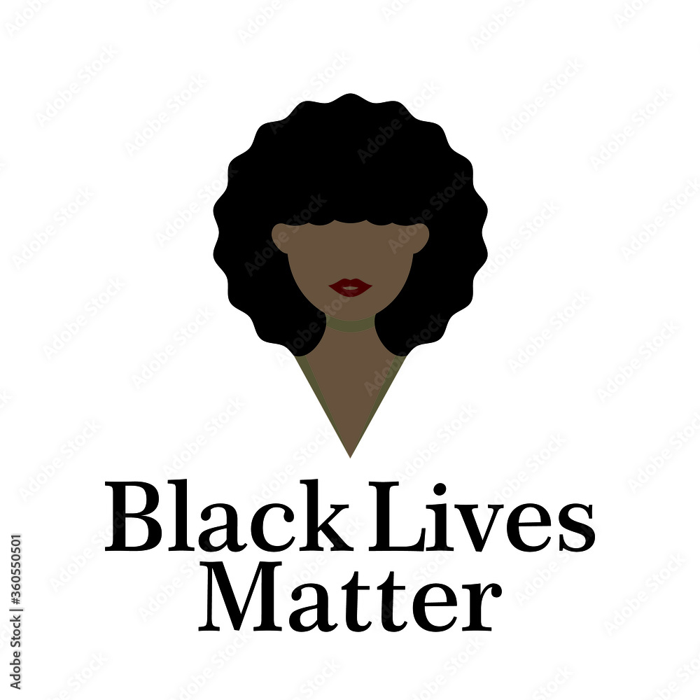 Black Lives Matter protest series with black women vector eps