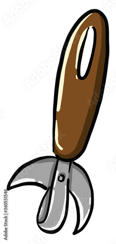 Bottle opener, illustration, vector on white background