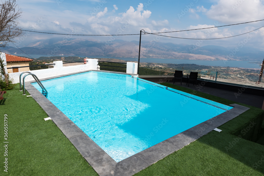 Swimming pool houses, Kefalonia, Greece