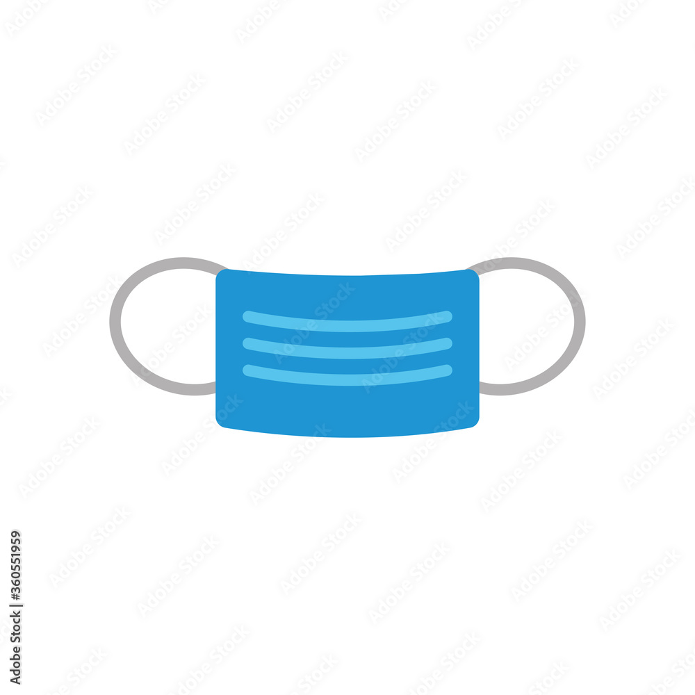 mouth mask icon, flat style mouth mask icon, flat style