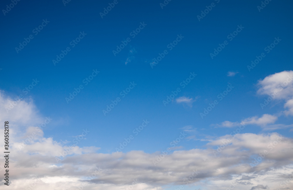 Blue sky with hard clouds below Blue sky with hard clouds below