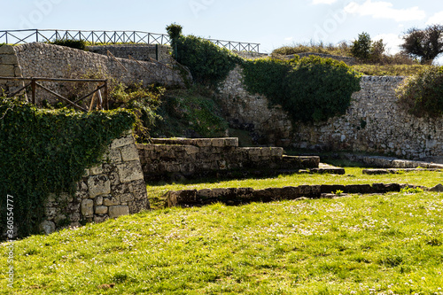 Sights of The Archaeological Zone -  The Bouleuterion in Palazzolo Acreide, Province of Syracuse,Italy. photo