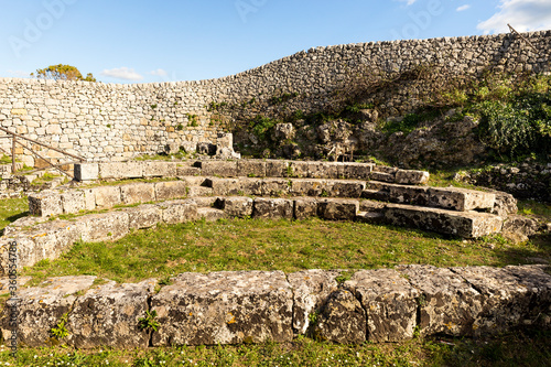 Sights of The Archaeological Zone -  The Bouleuterion in Palazzolo Acreide, Province of Syracuse,Italy. photo