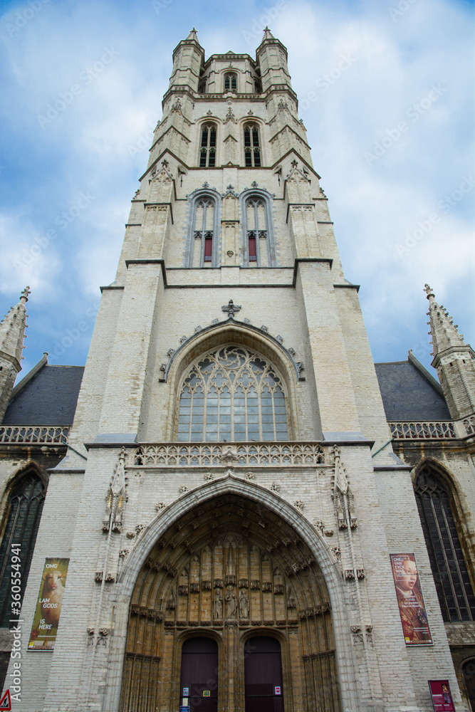 St Bavo’s Cathedral (or Sint-Baafs Cathedral) in Ghent, Belgium