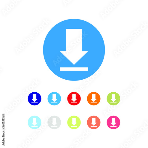 Download icon , color . Vector illustration