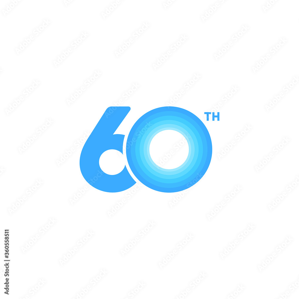 60 years anniversary pictogram vector icon, 60th year birthday logo label 60 years anniversary pictogram vector icon, 60th year birthday logo label