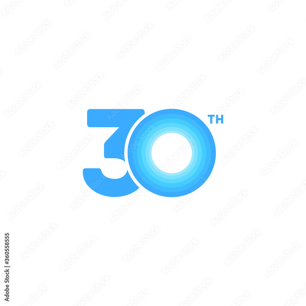 30 years anniversary pictogram vector icon, 30th year birthday logo label 30 years anniversary pictogram vector icon, 30th year birthday logo label