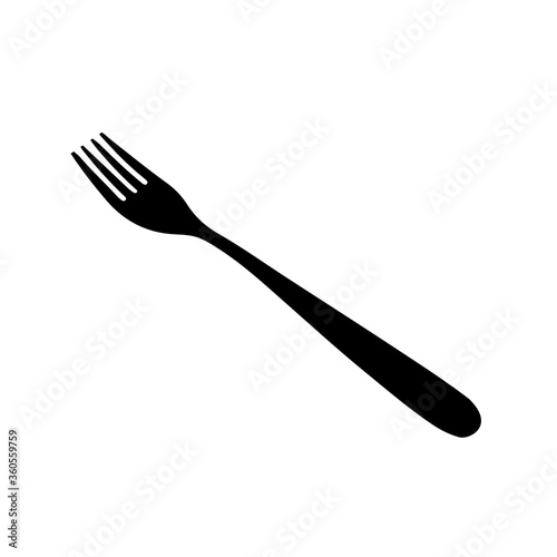 Fork for serving lunch. Vector image.