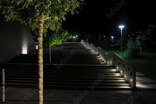 Photo of Baku night. Beautiful city. Fantastic background of Baku night.