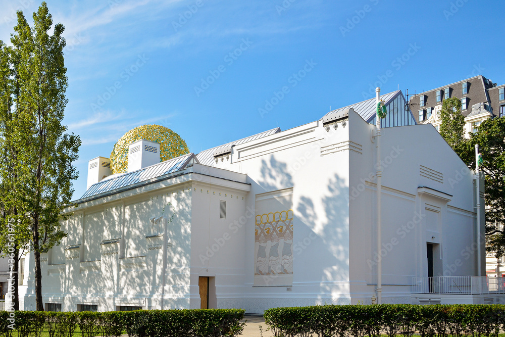Exterior of Vienna Secession building. August 2018