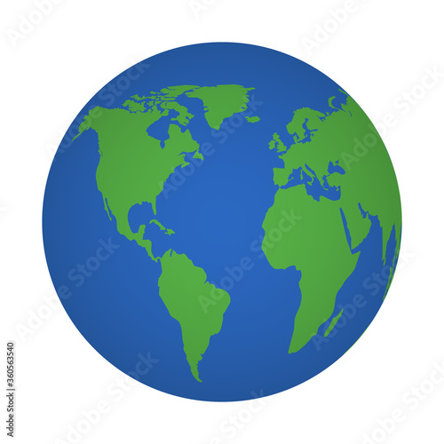 Planet earth icon. Environment planet  map world. Circle globe  world. Vector illustration