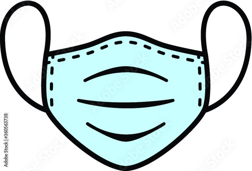 Face Mask Icon Vector. Surgical Medical Mask Vector.