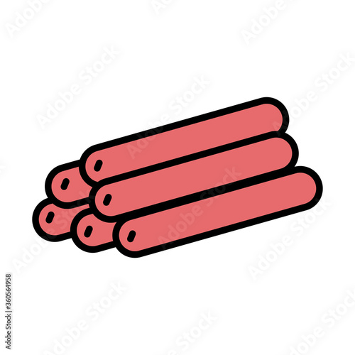 delicious sausages healthy food fill style
