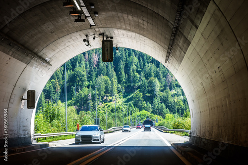 Photos Road tunnel in Alpine mountains, Switzerland