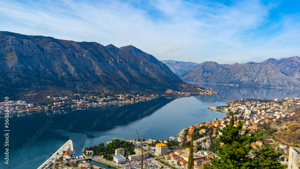Montenegro. Bay of Kotor from the heights